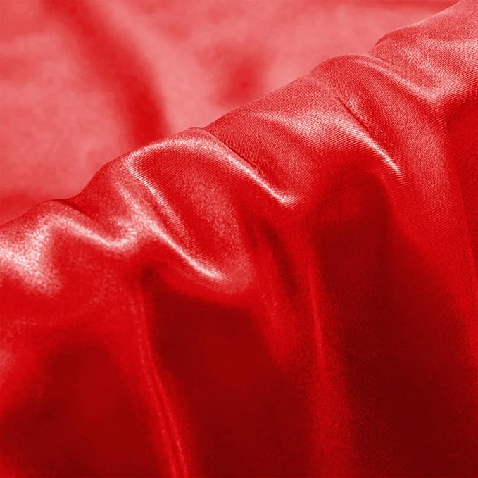 Aormenzy Satin Body Pillow Cover Set of 2, 20x54 Inches Red Body Pillow Case for Adults, Silky Soft & Cooling Pillowcase with Envelope Closure