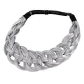 DIGUAN Hollow out Synthetic Hair Braided Headband Hairpiece Women Girl Beauty accessory for Women (Salt Pepper)