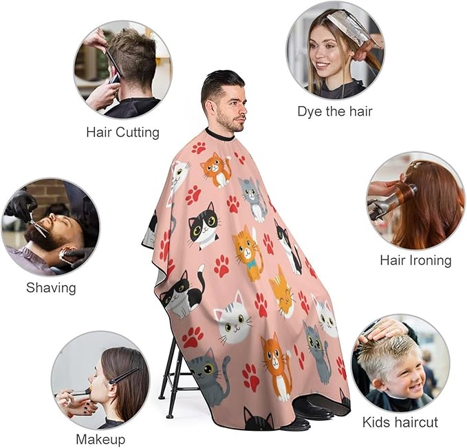Hairdresser Cape with Neck Clasp for Coloring/Perming/Styling