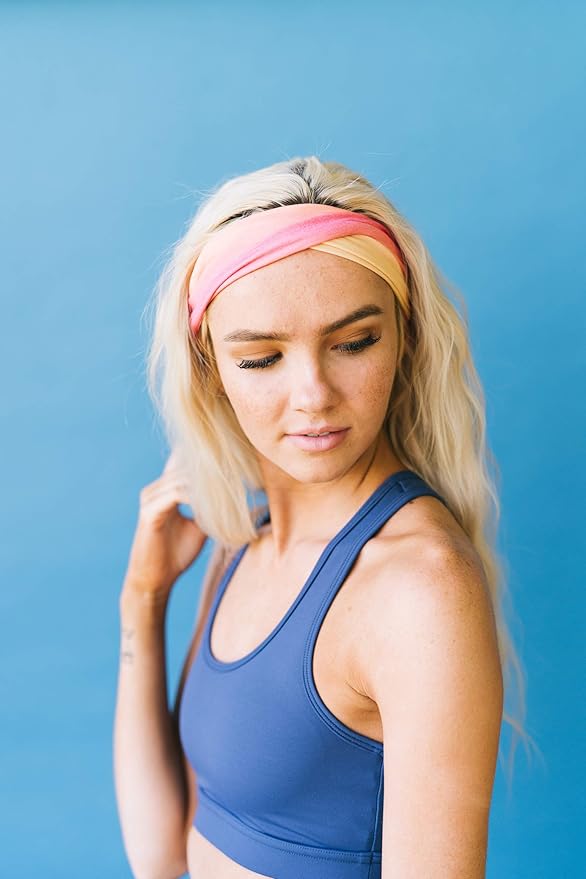 Maven Thread 4" Wide Workout Headbands for Women (2 Pack) – Non-Slip Sweatbands for Gym, Running & Yoga