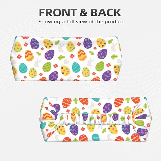 Easter Bunny & Eggs Style Sports Headband for Men Women Moisture Wicking Sweatband for Basketball, Running, Gym
