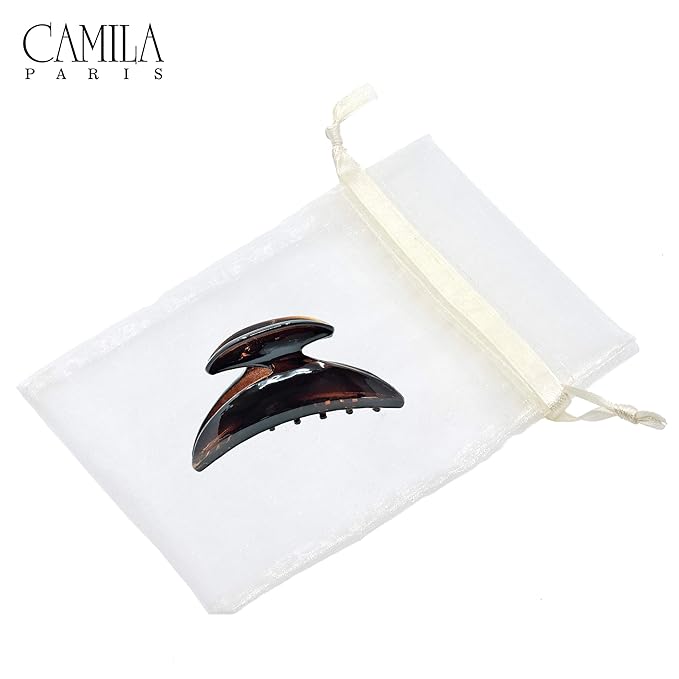 Camila Paris CP2615 French Hair Clip for Women with Thick or Long Curly Wavy Hair, Claw Clips Jaw, Durable Styling Big Claw for Thick Hairs, Strong Hold No Slip Grip, Made in France