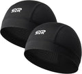 SUNMECI 2 Pcs Cooling Breathable Mesh Skull Cap for Men Women Lightweight Quick Dry Cycling Moto Helmet Hard Hat Liner