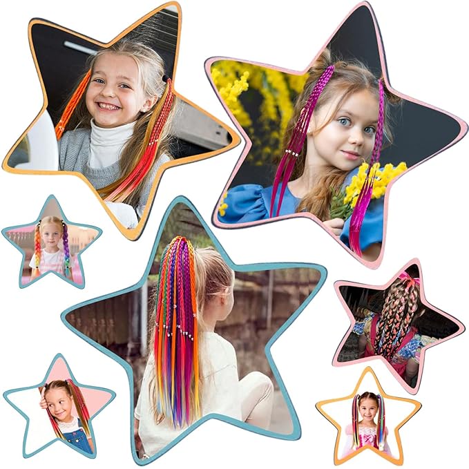 Colored Braids Hair Extensions with Rubber Bands Rainbow Braided Synthetic Hairpieces Ponytail Hair Accessories for Women Kids Girls Party Highlights Cosplay Dress Up (12PCS A Style)