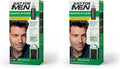 Just For Men Shampoo-In Color (Formerly Original Formula), Mens Hair Color with Keratin and Vitamin E for Stronger Hair - Real Black, H-55, Pack of 2