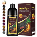 Instant Dark Brown Hair Dye Shampoo for Gray Hair 3 in 1, Natural Hair Color Shampoo for Women Men, Easy to Use, 100% Coverage Long Lasting Hair Dye 16.9 Fl Oz (Dark brown)