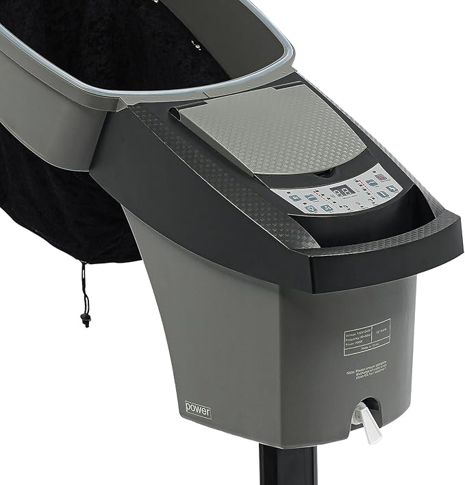 Standing Hair Steamer, 7 Color Hooded Micro Ozone Hair Care Machine Adjustable Height & Wheels with Intelligent Operation Panel for Oiling/Coloring/Conditioning/Perming (Black)