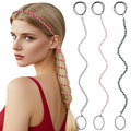3 Packs Ponytail Holders Hair Ties for Women, Spiral Pony Tails Elastic Braided Hair Holders for Gym Swimming Sports (3pcs25"colorful31)