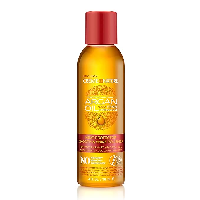 Creme of Nature Argan Oil Anti Humidity Gloss & Shine Mist With Heat Protection, Smooth & Shine Hair Polisher With Anti Frizz Control, 4 Fl Oz Each