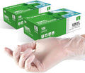 Clear Vinyl Food Safe Disposable Gloves Latex Free Powder Free for Food Prep Handling Cooking Cleaning