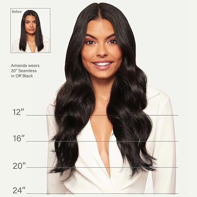 Luxy 100% Remy Human Hair – Halo Clip-In Hair Extensions –Natural Looking Volume & Length - One-Piece - Easy 5-Min Application 140 grams 16" Neutral Brown Halo