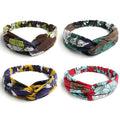 Elastic Knotted Headbands for Women Cloth Head Hair Bands for Women's Hair Non Slip Boho Wrap Twisted Hair Accessories
