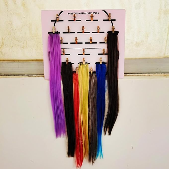 Extension Holder - Wig Sectioning Display Plates, Secure Clip Design, Clip-In Wig Grafting Plate, Time Saving Acrylic Hair Separator Board | Professional Grafting Plate for Hairpieces Home Salon Appl