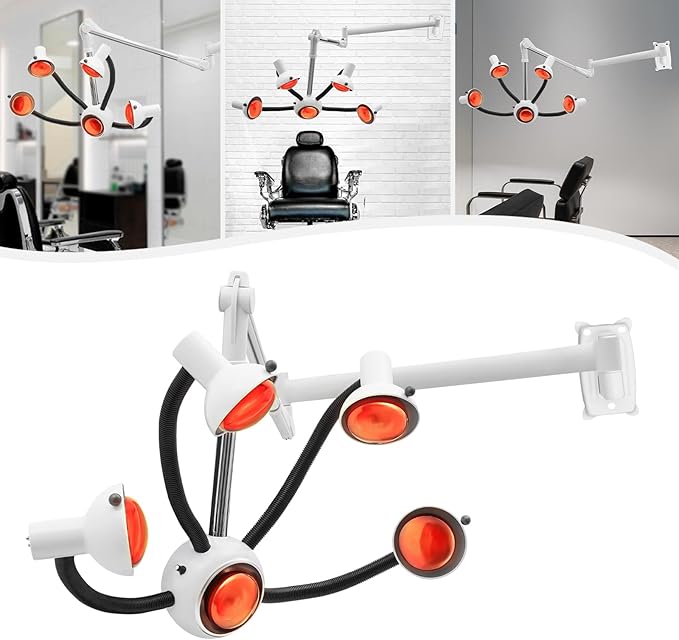 5-Head Infrared Hair Dryer, 750W Professional Hair Steamer Styling Perming Dryer, 110V Adjustable Temperature Salon Heat Lamp, Hair Color Processor Accelerator Heater Lamp