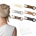 Sunolga 6pcs Prestige French Hair Pins for Women, 4.38" Large, Serrated Anti-Slip Design, Curved Shape for Better Head Fit, Coquette Elegant Hair Accessories for Updos, Chignon, Bun Hairstyles