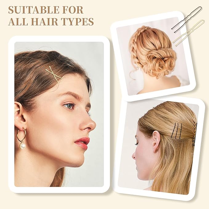 200 Pcs 2.2 Inch Wave-Shaped Bobby Pins Black Metal Hair Pins Hair Accessories for Women Stylists Hair Sticks Girl