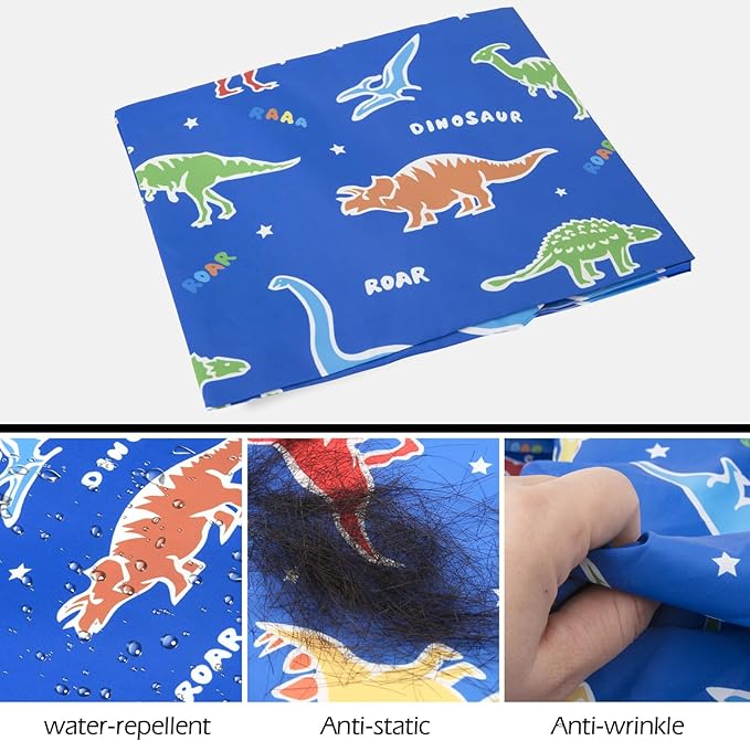 Himart Hair Cutting Barber Cape Professional Haircut Salon Cape for Men Women (Blue Dinosaur)
