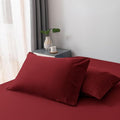 Bella Coterie | Luxury Standard Size Pillowcase Set | 100% Organically Grown Bamboo Viscose | Ultra Soft | Cooling | 2 Pcs [Merlot]