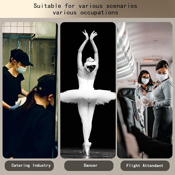 Invisible Hair Nets 50cm with 20Pcs,50Pcs U Shaped Bobby Pins,20Pcs Hair Ties and a Comb Styling Accessories Set,50cm for Ballet Bun,Wig,Food Service,Cabin Attendant, for Women and Girls(Gold) ﻿