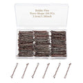 200 Pcs 1.38 Inch Wave-Shaped Bobby Pins Brown Metal Hair Pins Hair Accessories for Women Stylists Hair Sticks Girl