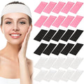 Hanaive 120 Pieces Disposable Headbands for Facials Spa Headbands with Convenient Closure Stretch Non Woven Skin Care Hair Band Soft for Women Salons Face Washing, Shower, Pink, Black, White