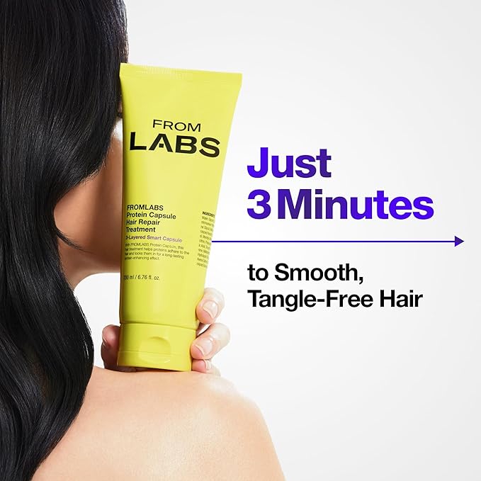 FROMLABS Protein Capsule Hair Repair Treatment|Instant Hair care|Keratin Hair Mask & Deep Conditioner for Damaged, Frizzy hair|Bond Repair & Instant Detangling with Collagen|Korean Beauty, 6.76 fl oz