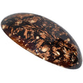 Camila Paris CP3869 French Hair Barrette Clip Oval Brown and Gold, Strong Hold Grip Hair Clips for Women, No Slip Rubberized Metal Closure, Durable Styling Girls Hair Accessories, Made in France
