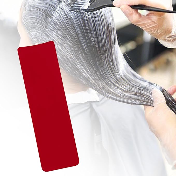 Generic Acrylic Hair Dyeing Board, Highlighting Board, Balayage Board,Hair Dye Sectioning Board for Barber, Shop, DIY, Red, 40x12cm