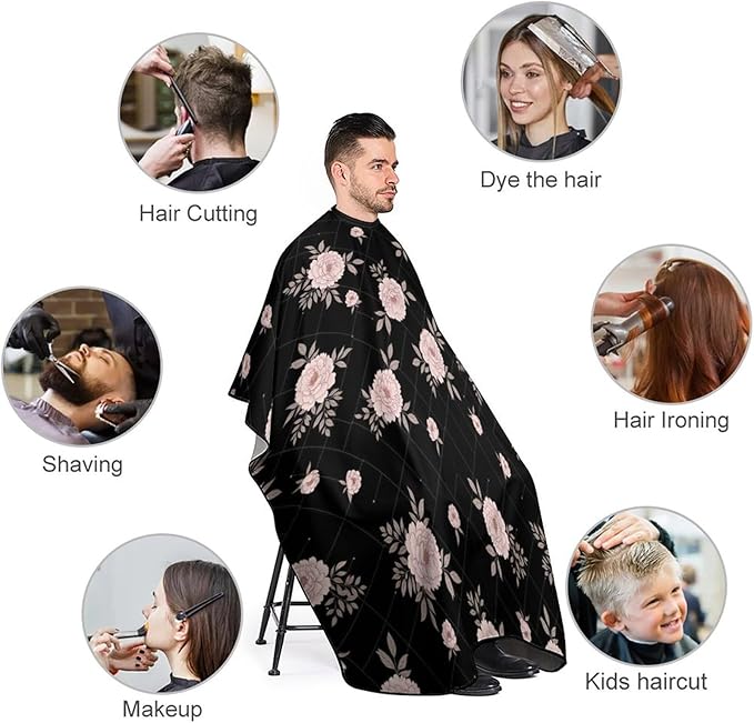Hairdresser Cape with Neck Clasp for Coloring/Perming/Styling