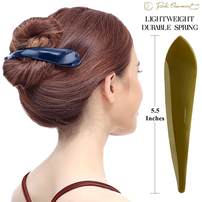 RC ROCHE 6 Pcs Duck Bill Alligator Hair Clips for Women Sectioning Flat Claw Long Thick Hair Inner Teeth Curved Styling Jaw Strong Secure Grip Salon, Large Classic Multicolor