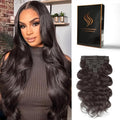 Clip in Hair Extensions Real Human Hair Body Wave 2 Dark Brown Clip in 100% Brazilian Remy Human Hair Extensions 8pcs Per Set with 18 Clips Double Weft 20 Inch 105g/3.6oz