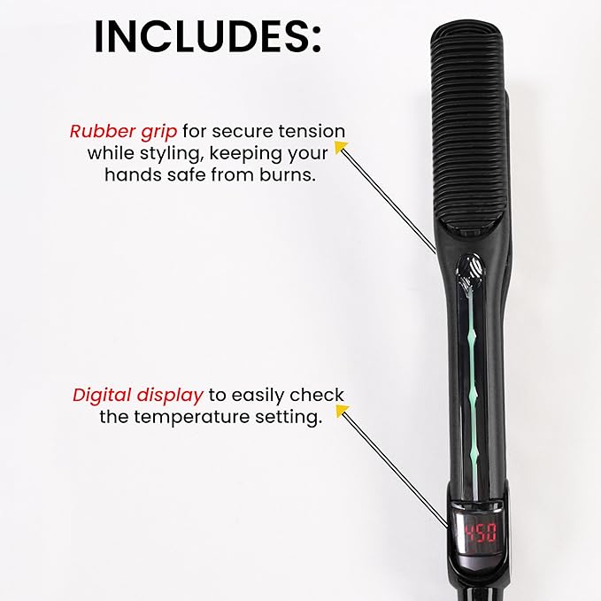 Hair Art H3000 Luxe Digital Flat Iron, 1 1/4 inch, Hair Straightening Iron