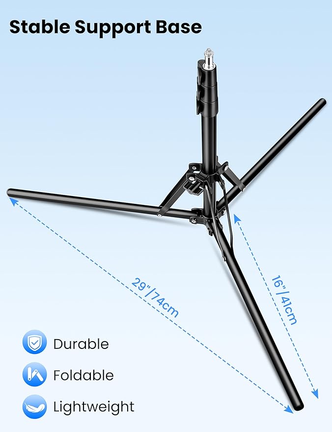 Hair Dryer Stand Hands Free, 20-63 Inch Adjustable Hair Dryer Holder with Tripod & Universal Clip, Blow Dryer Stand for Bathroom Salon Home, Perfect for Long Hair & Stylists