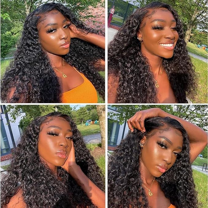 20 Inch 13x6 Lace Front Wigs Human Hair 200% Density Deep Wave Lace Front Wigs Human Hair Pre Plucked Glueless Wigs 100% Real Human Hair No Synthetic Blend No Tangle No Shedding Triple Lifespan 3X
