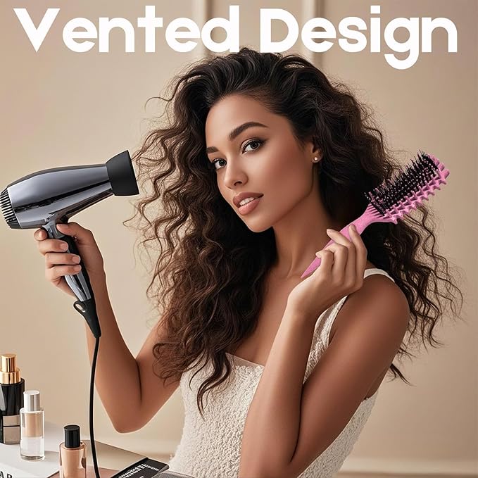 Curly Hair Brush Candybrush Curl Defining Brush for Detangling Shaping and Defining Curls for Women, Men, Wet & Dry Hair (Pink)