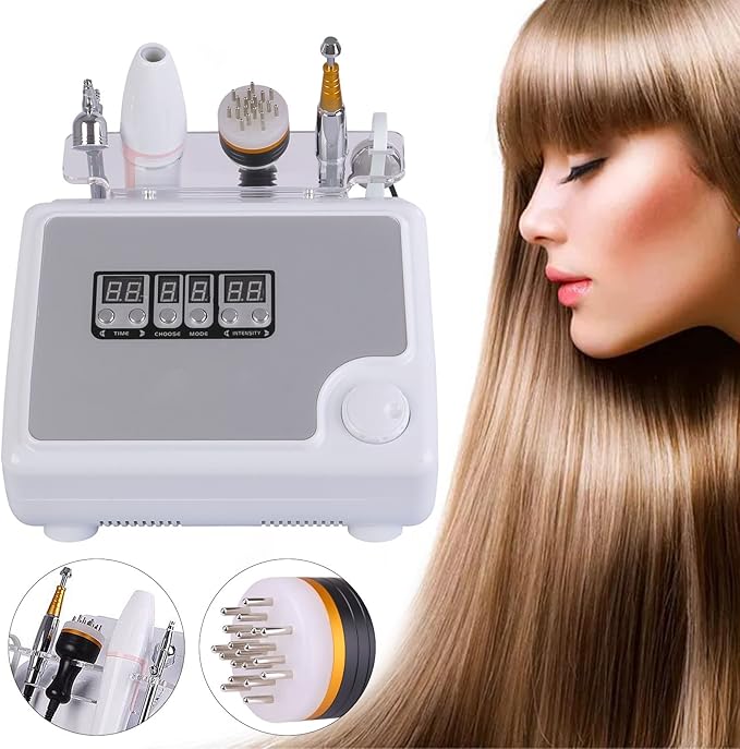 5 In 1 Multifunctional Hair Care Scalp Massager ,Digital Microcurrent Scalp Care & Prevention of Hair Loss Treatment Machine Analyser Machine Operation for Analysis Scalp Rechargeable for Hair Care