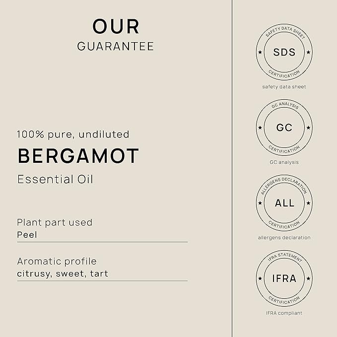VINEVIDA Bergamot Essential Oil 32 oz - Undiluted, Pure, Vegan, and Sustainable