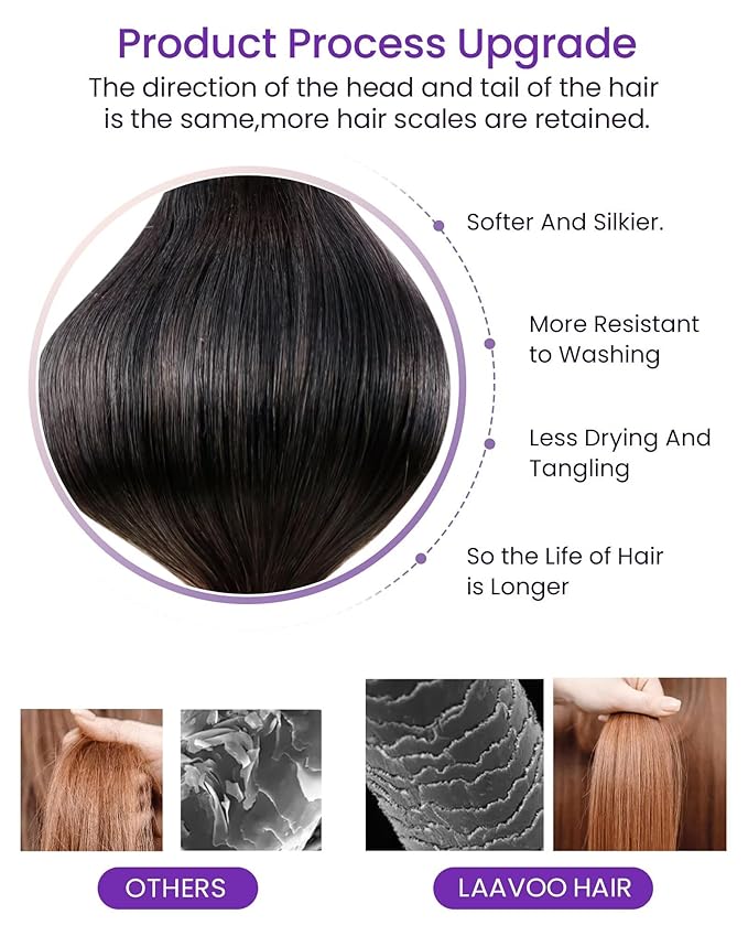 LaaVoo Tape in Hair Extensions Human Hair Ombre Hair Extensions Tape in Black to Brown Mix Caramel Blonde Tape on Extension Seamless 18 Inch 40pcs 100g