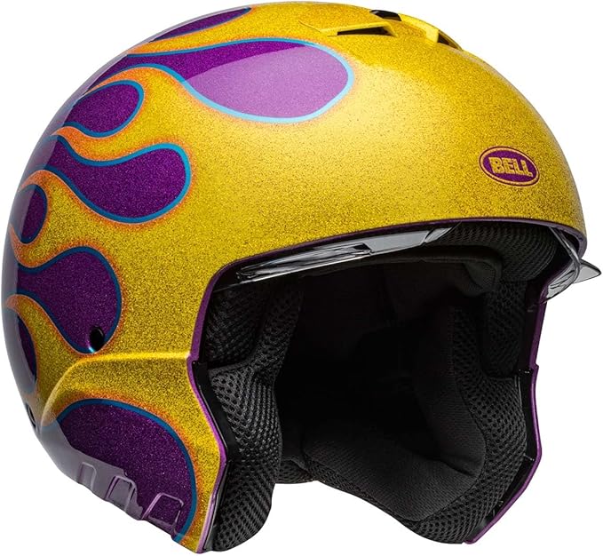 Bell Broozer Helmet (Gloss Ignite Purple/Yellow - Medium)