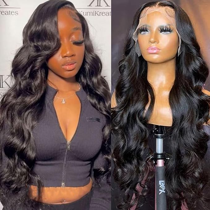Lemoda Body Wave 13x6 Full Lace Frontal Virgin Human Hair Wigs 210% Density Body Wave Top 15A 13x6 HD Transparent Lace Front Wig Pre-Bleached Knots Invisible Lace Tiny Knots 32Inch