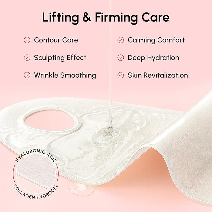 MAREE V Line Lifting Mask with PDRN Salmon DNA – Deep Collagen Face Mask for Women – Jawline Shaper Facial Masks with Retinol – Tightening & Firming Neck Lift Tape – Double Chin Strap for Face Lift
