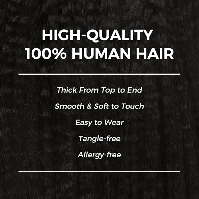 Lashey Clip in Hair Extensions Real Human Hair 110g Kinky Straight Seamless Clip in Hair Extensions Natural Black 14 Inch Human Hair with Invisi Edge for Black Women