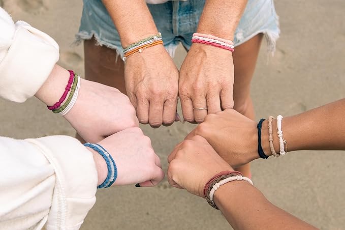 Gypsea Bands Hair Tie Bracelets for Men, Women & Kids - Set of 12 (Santa Cruz)