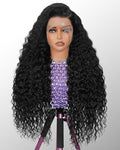 13x6 Deep Wave Lace Front Wigs Human Hair 180% Density Curly Human Hair Wig Pre Plucked Wet and Wavy human hair wig for Women HD Lace Frontal Wigs with Baby Hair 28inch