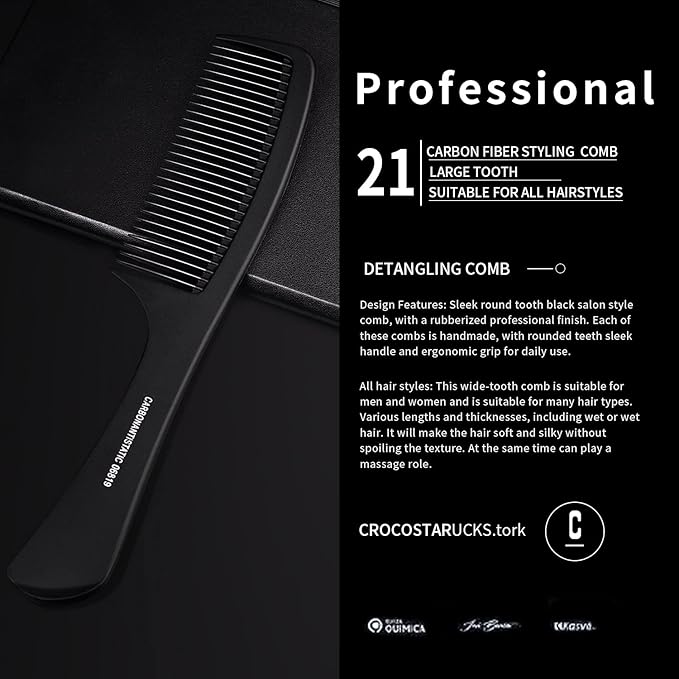 Wide Tooth Comb Large Hair Detangling Comb Styling Comb Hair Brush for Styling and Professional Hair Care, Suitable for Curly Long Wet Hair, Reduce Hair Loss and Dandruff&Headache (6 pcs)