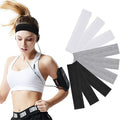 Workout Headbands for Women Hair 9 Pcs Non Slip Cotton Like Head Bands for Girls 2.5 inch Wide Soft Elastic Cloth Athletic Sweat Hair Women Bands