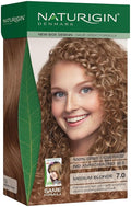 Naturigin Permanent Hair Color, 7.0 Medium Blonde, Ammonia Free, 100% Gray Coverage, Nourishing Natural Formula, For All Hair Types, Long-Lasting, Vegan & Cruelty-Free, 1 Pack