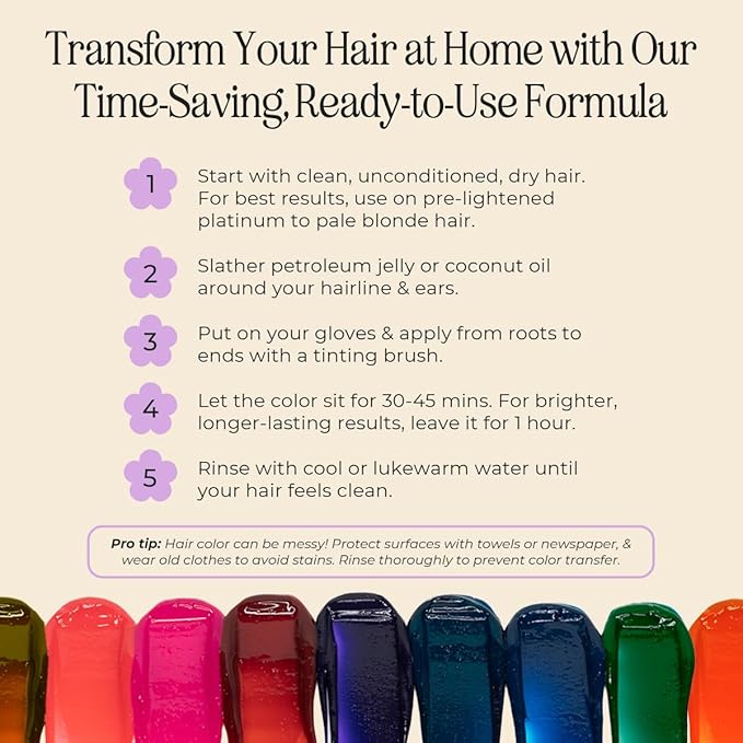 INH Semi Permanent Hair Color | Color Depositing Conditioner | Orange Hair Dye | No Bleach, No Peroxide Temporary Fire Opal Tint for Women & Men | Vegan, Ammonia Free, Sulfate Free | Ready to Use, 6oz