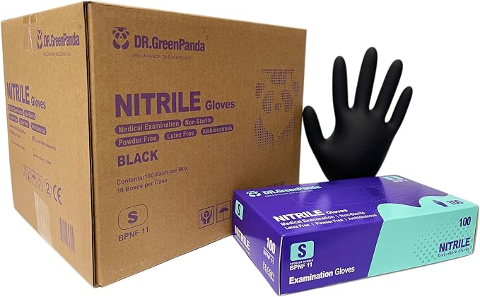 Nitrile Food Safe Disposable Exam Gloves Latex Free Powder Free Non-Sterile Cooking Cleaning 3 Mil