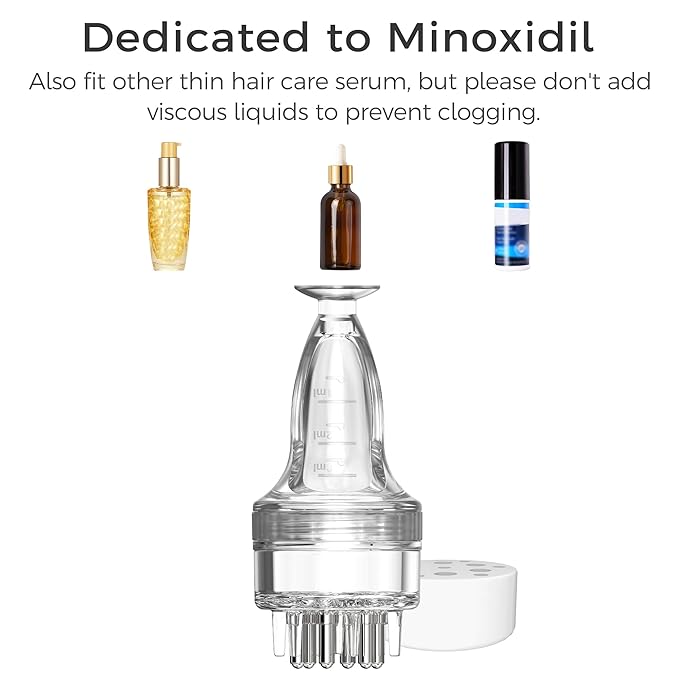 2 PCS Minoxidil Applicator, Quick Efficient Apply No Messy Hair Serum Applicator Small Minoxidil Applicator Tool, Hair Applicator Bottle Minoxidil Brush Scalp Applicator Comb Dedicated to Minoxidil